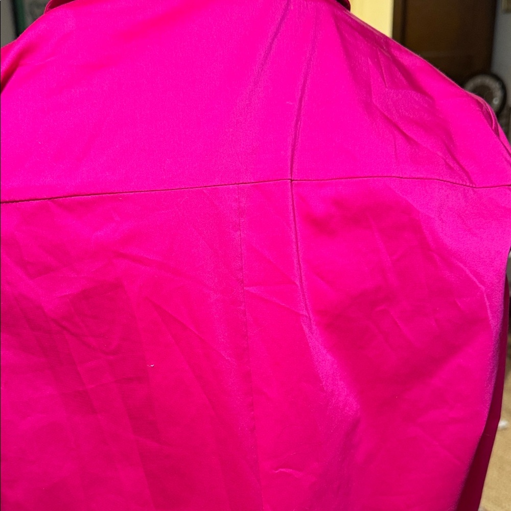 Women's Ruffled Pink Blouse - Picture 6 of 8